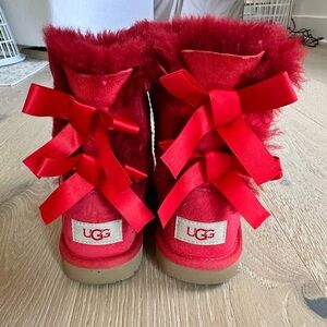 Red Uggs with bows size 13
